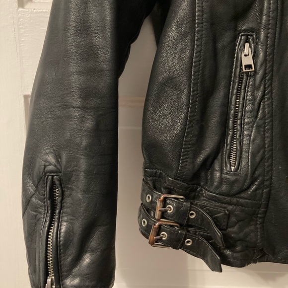 All Saints Lot No. A Black Leather Jacket - Picture 6 of 8